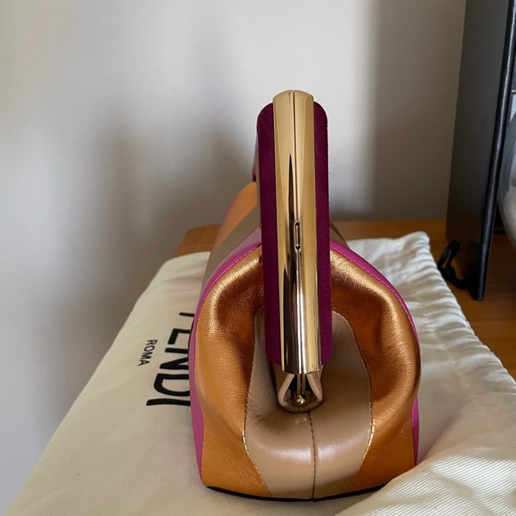 XSOLDX Fendi First Small Multicolor Stripe Leather & Suede Bag - Picture 4 of 10